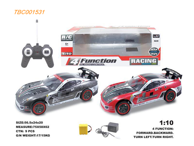 1:10 4 CH Remote control cars included batteries