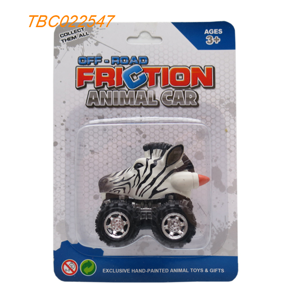 Friction/Pull Back animal car - Zebra