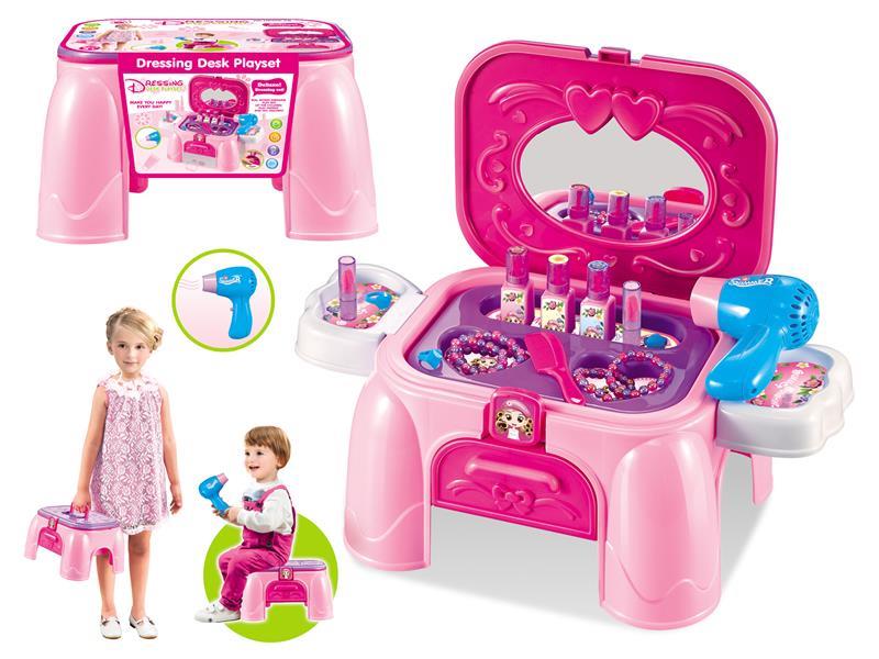 Dressing storage and storage of hair dryer Dressing Desk playset