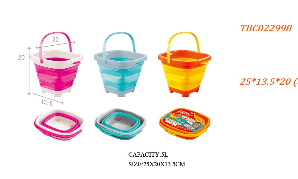 5L square folding bucket