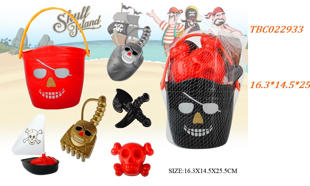 Newest Pirate Plastic castle beach toy set 