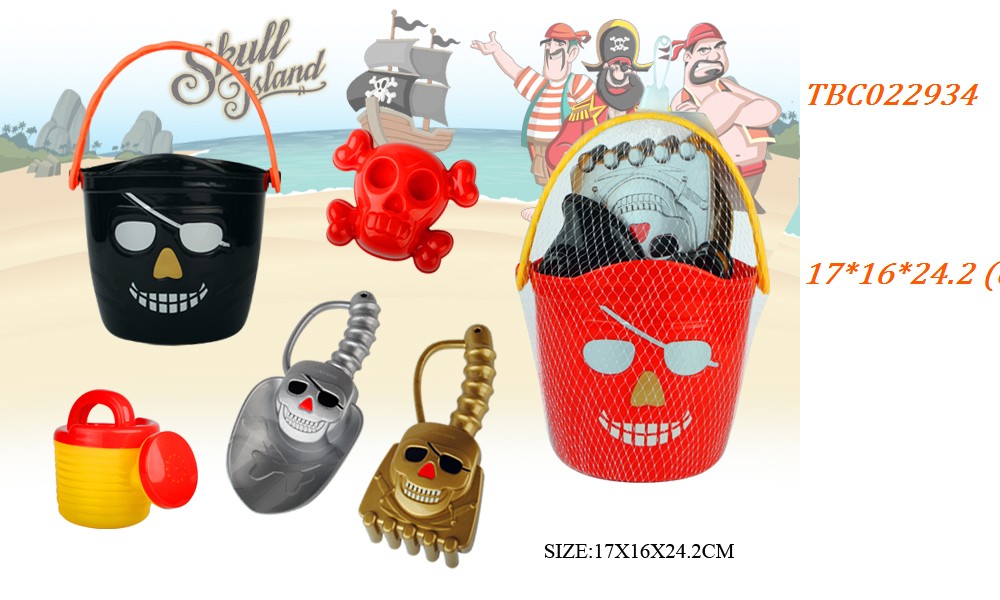 Newest Pirate Plastic castle beach toy set 
