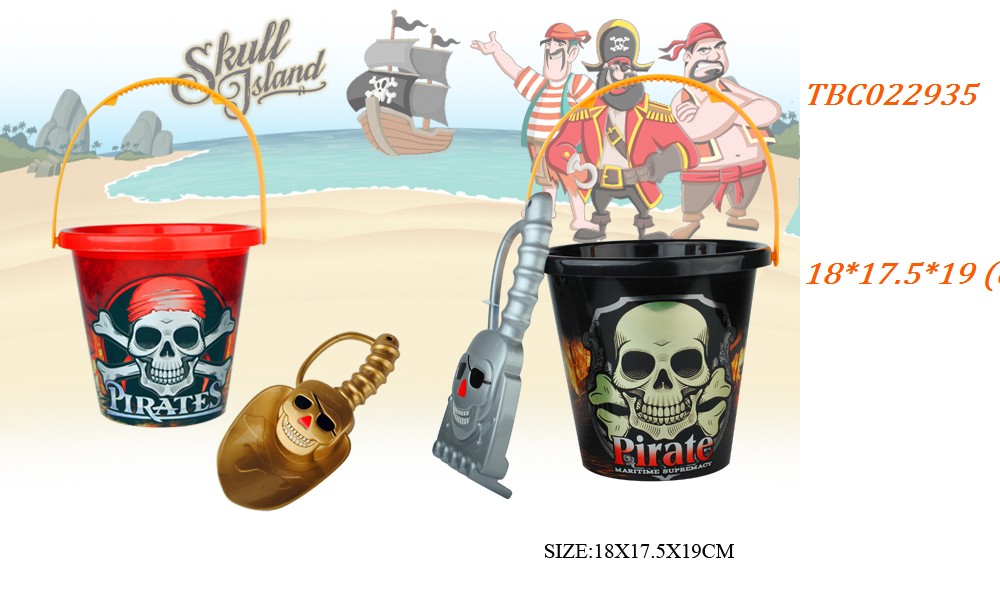 Newest Pirate Plastic castle beach toy set 