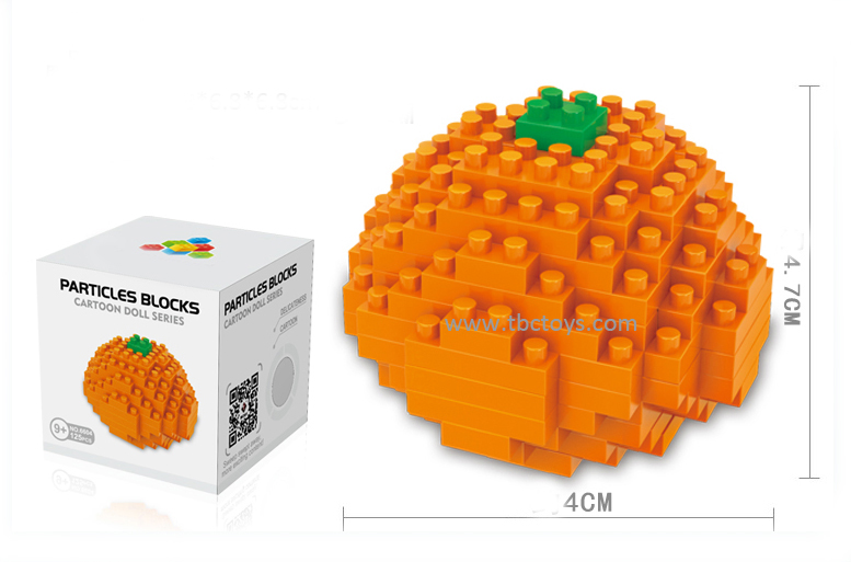 Orange building blocks toys