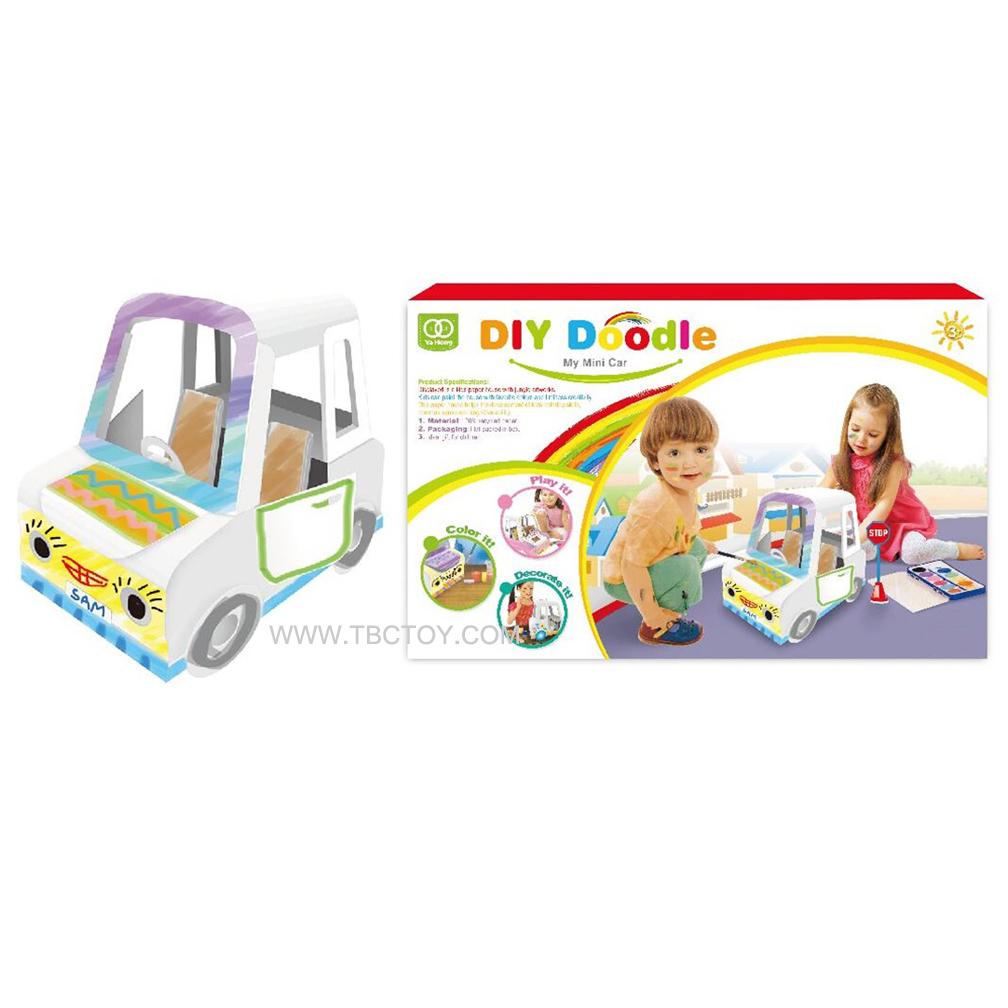 Diy 3D puzzle creative car with painting pen