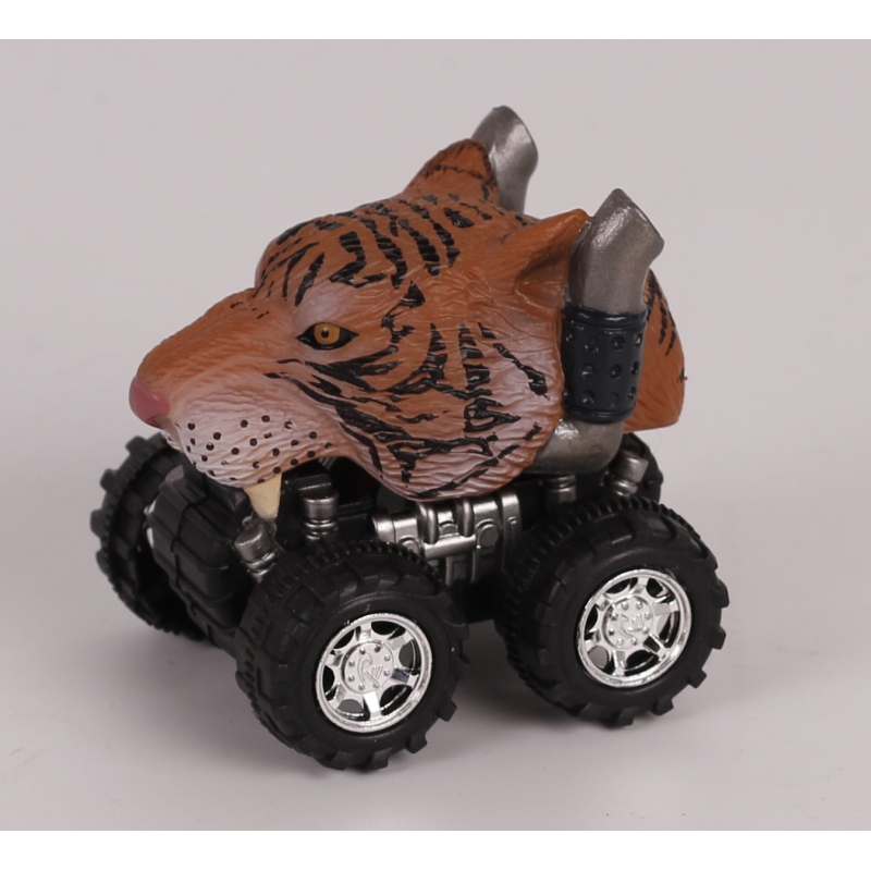 New style Plastic toy wild animal pull back car - Leopard/Tiger/Lion/Bear