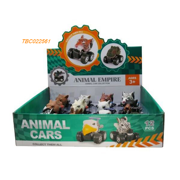 mini friction pull back animal car