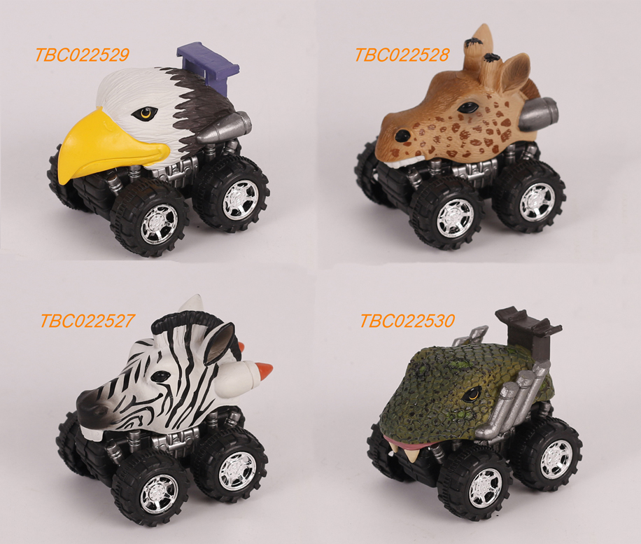 Friction/Pull Back animal car - Zebra/ Giraffe/Bald eagle/Snake