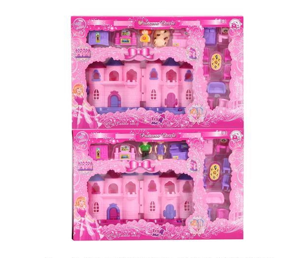 Mini Castle with 12 colorful light music + dolls+ furniture (two colors) (2 mixed) (with two AG13 batteries) Mini Castle with 12 colorful light music + dolls+ furniture (two colors) (2 mixed) (with two AG13 batteries)