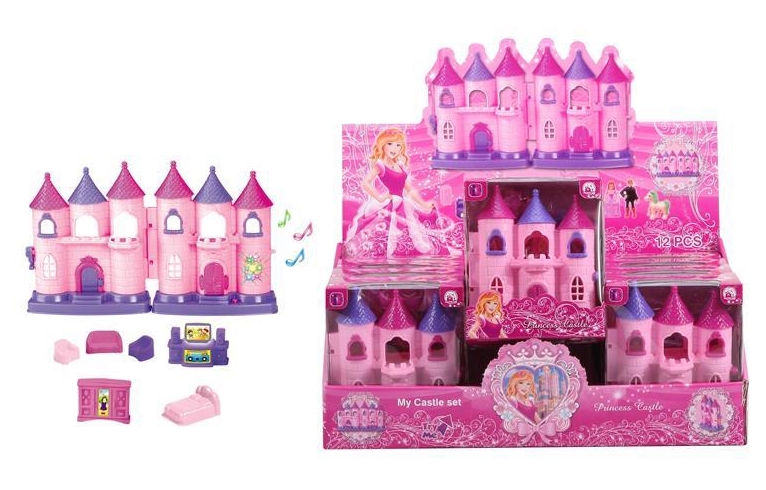 Mini Castle with 12 colorful light music + furniture (two colors) (2 mixed) 12PCS / Aberdeen box display box (with two AG13 batteries) Mini Castle with 12 colorful light music + furniture (two colors) (2 mixed) 12PCS / Aberdeen box display box (with two AG13 batteries)