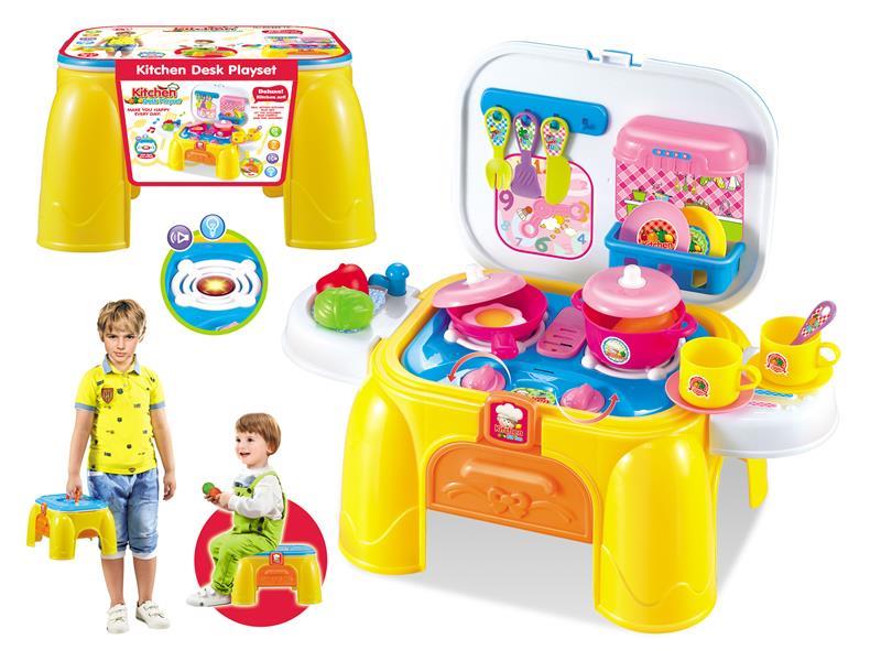 Kitchen storage desk with sound light Kitchen Desk Play set