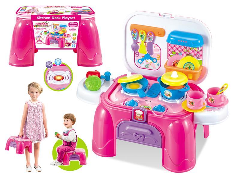 Girl kitchen storage desk Kitchen Desk play set