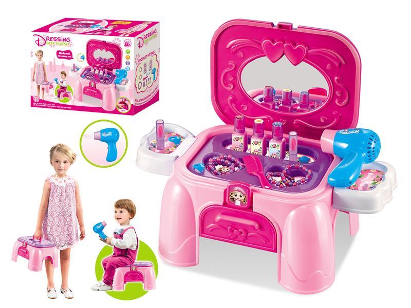 Dressing storage and storage of hair dryer Dressing play set