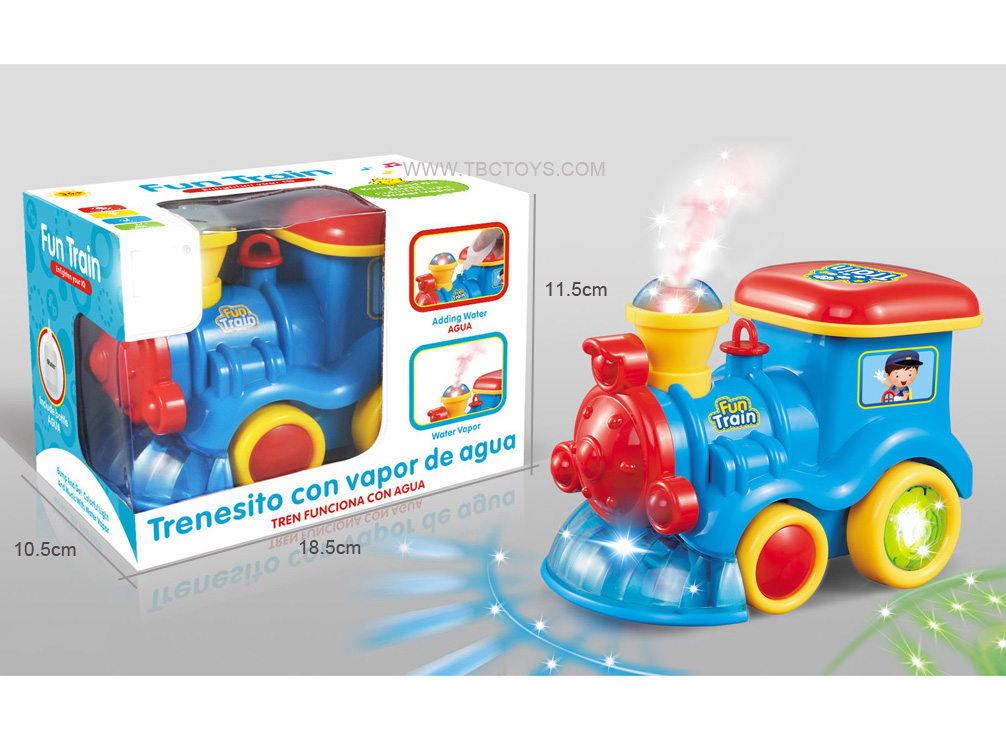 funny train with light and music