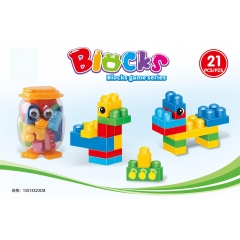 English packaging: Puzzle big particles building blocks 21pcs