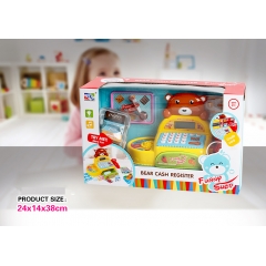 multifunction children cash register toys with conveyor and microphone