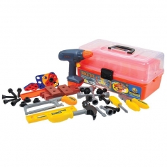 Tool set in plastic box