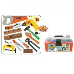 Tool set in plastic box