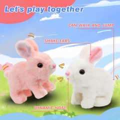 Hopping Rabbit Pet Plush Toy with Sounds and Movements