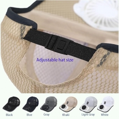 Baseball Cap with Solar Fan Golf Hat USB Charging Fan Breathable Mesh Hat with Fan Unisex